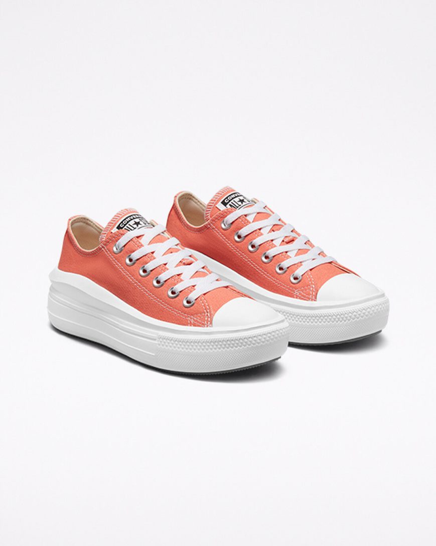 Women's Converse Chuck Taylor All Star Move Low Top Platform Shoes Orange / White | AU 845C0K